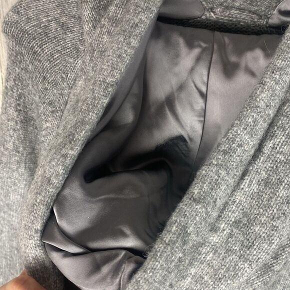 Express Satin Tie Oversized Hoodie Sweater Heather Grey Size Small 98 - Picture 7 of 9